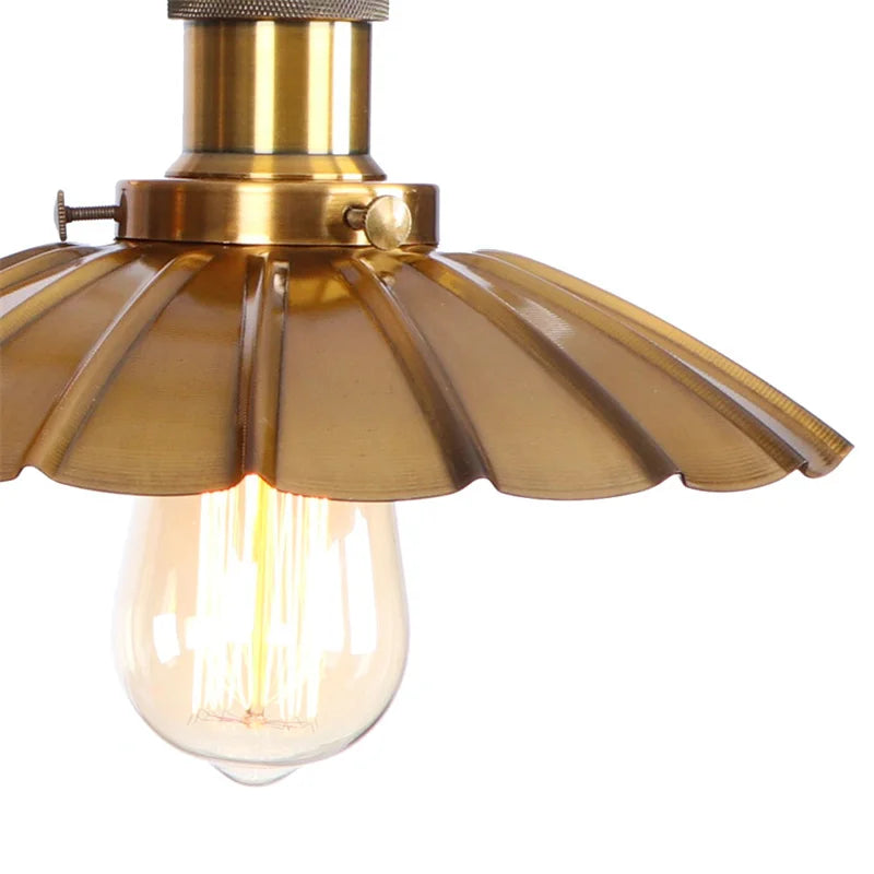 Industrial Retro LED Wall Lamp with Two Heads and Pull Chain Switch