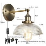 Silver Rural LED Wall Sconce Clear Glass Industrial Art Loft Stair Light
