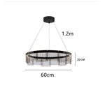 Stratos Glass LED Chandelier Rings for Dining Hall Bedroom Luxury Lighting