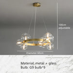 Nordic Glass Ball LED Chandelier Pendant Light for Home Decoration