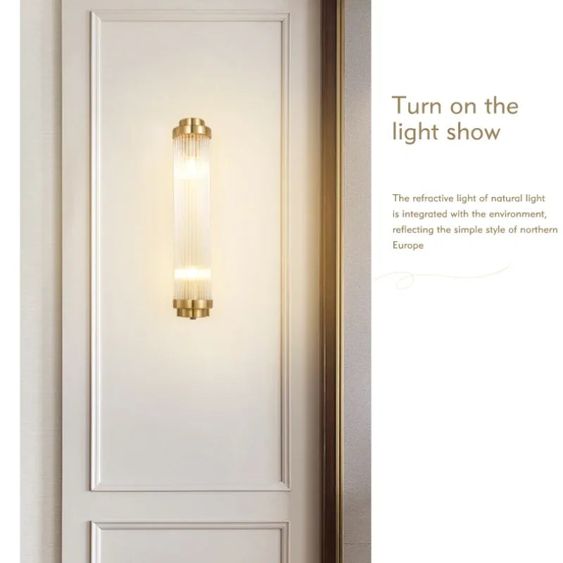 Crystal Wall Lights: Modern Minimalist LED Wall Sconce for Home, Living Room, Bedroom