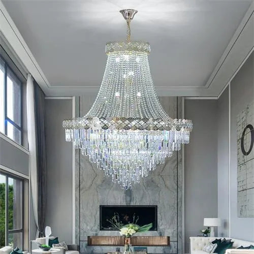 Crystal Chandelier for Duplex & Villa Living Rooms