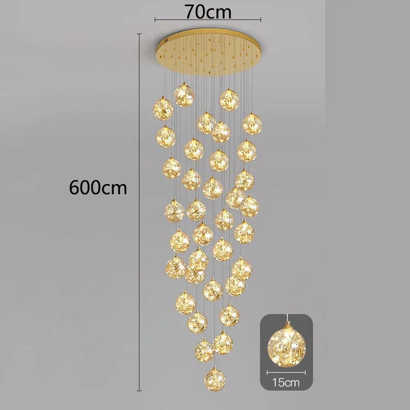 Nordic Stair Chandelier Living Dining Pendant Ceiling Light Indoor Lighting