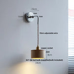 Walnut Ash LED Wall Sconce Adjustable Japanese Style Stair Light Fixtures