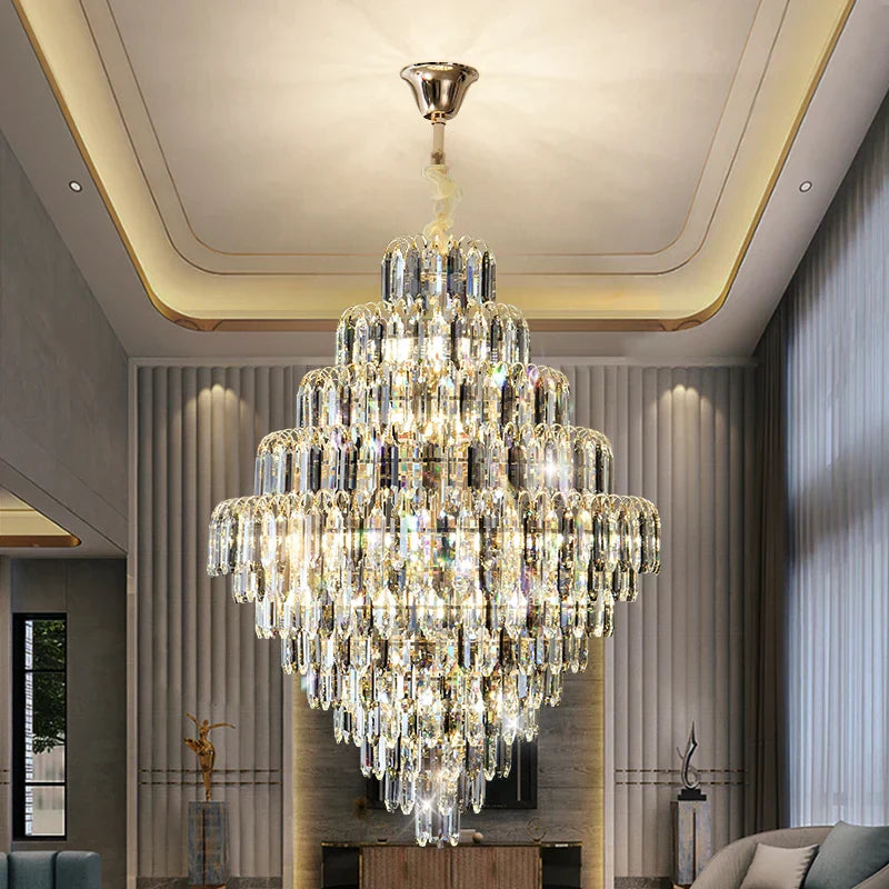 Designer LED Crystal Chandelier for Luxury Villas, Hotels & Restaurants