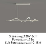 LED Pendant Light - Modern White/Black Long Line for Home, Restaurant, Office