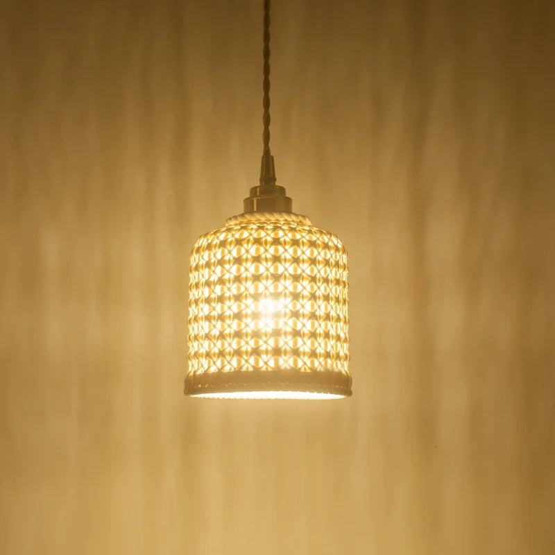 Nordic Ceramic LED Pendant Lamps Modern Minimalism Hanging Light for Home Decor