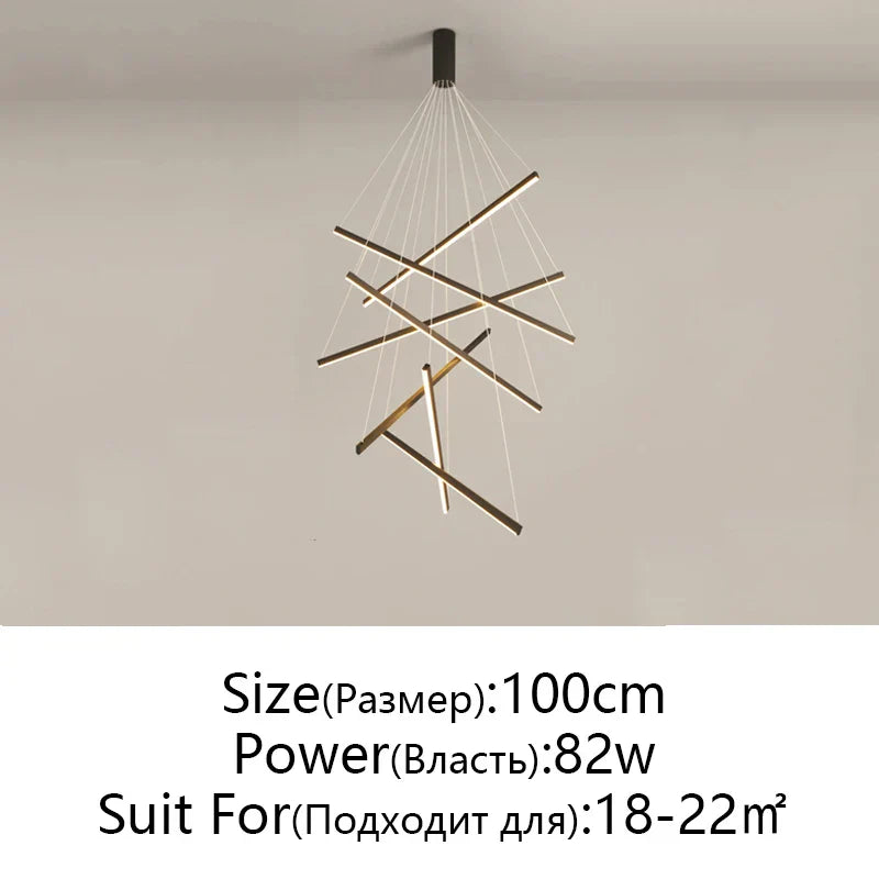 LED Chandelier: Modern Luster Lighting for Stair Hall Bedroom Room Duplex Building