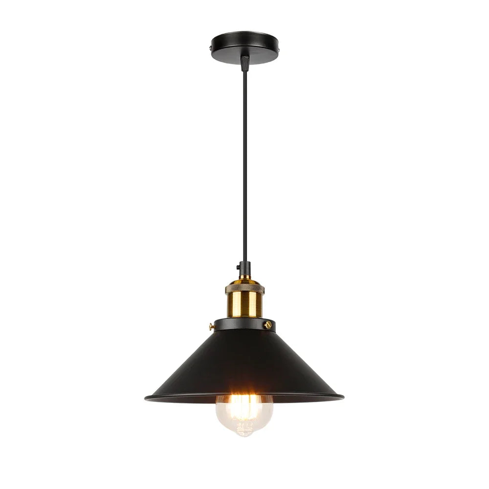 Vintage Industrial Chandelier - Retro Loft 3-Head Pendant Lamp in High-Quality Black Gold Finish