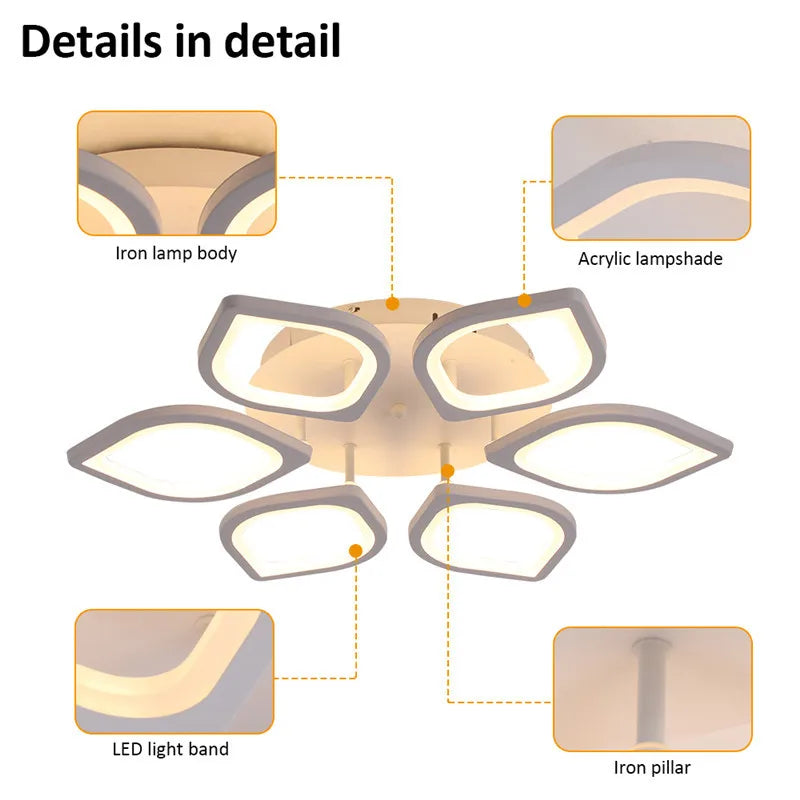 Acrylic LED Ceiling Chandelier for Modern Indoor Living Room Lighting Fixtures