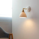 Striped Ceramic LED Wall Sconce: Modern Nordic Interior Light