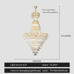 Modern Crystal Loft Chandelier for Luxury Attic Living Room