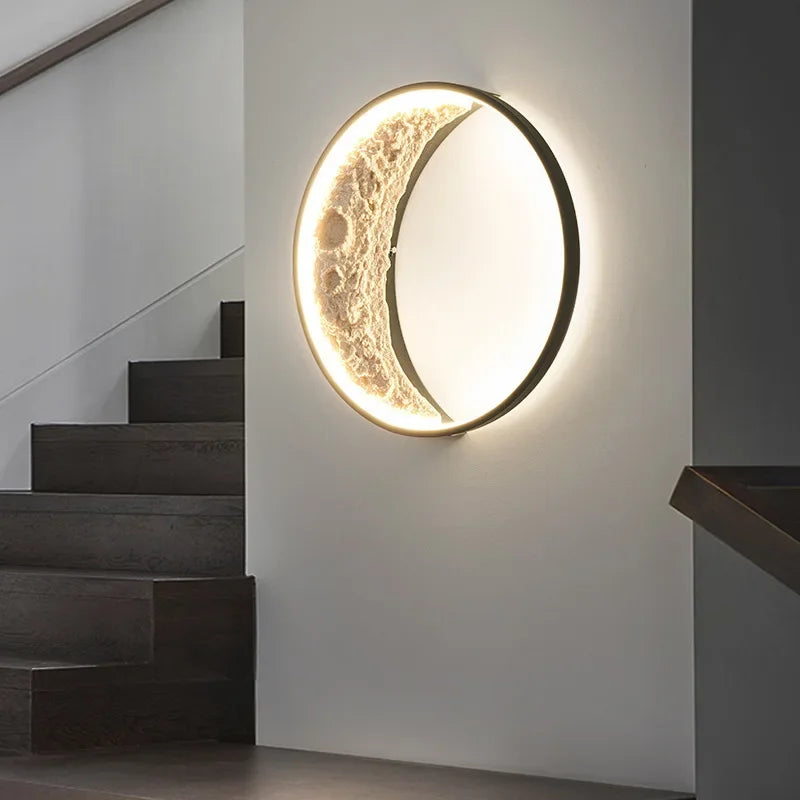 Crescent Moon Wall Lamp for Bedroom and Hallway