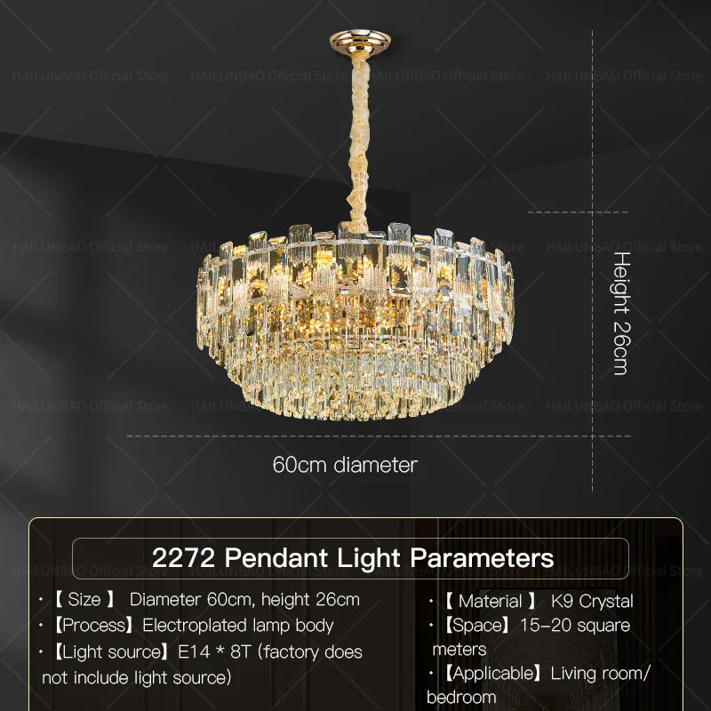 Crystal Light Chandelier: Luxury European Livingroom Lamp 2024 Collection