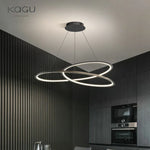 Circular Black/White Chandelier for Living, Dining, and Kitchen Room