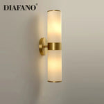 Luxury LED Wall Sconce: Elegant Copper Glass Indoor Light for Home Decor