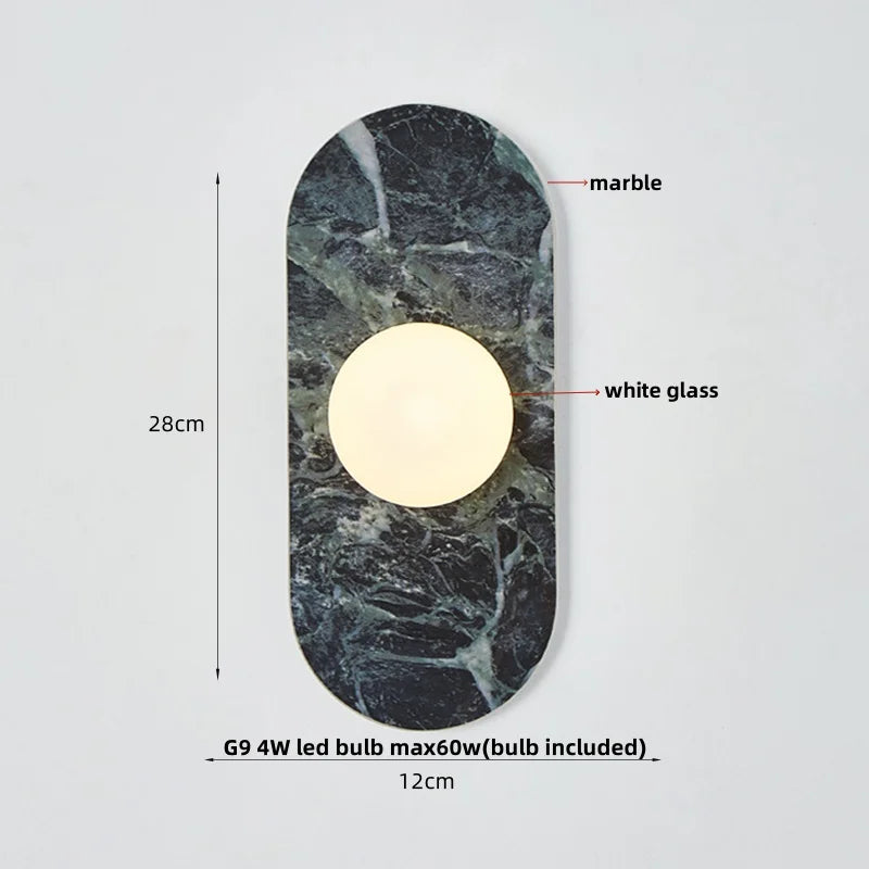 White Glass LED Wall Sconce | Nordic Modern Stair Light Fixture