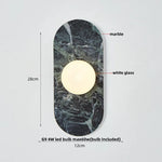 Luxury LED Wall Light with White Glass Globe for Bedroom, Stair, Hallway
