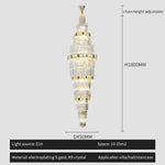 Crystal Chandelier: Duplex Building Spiral Staircase Contemporary Light Luxury Fixture