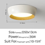 Nordic LED Ceiling Lamp for Living Room Bedroom, Surface Mounted Luminaire