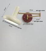 Walnut Wood LED Wall Sconce Pull Chain Switch Stair Light