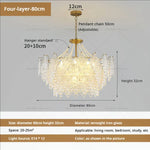 Luxury Cream Wind Crystal Chandelier: High-End Living Room, Dining Room, Bedroom Light