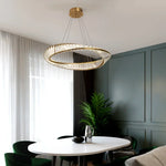 Gold Möbius Strip Pendant Chandelier for Luxe Living and Dining Spaces