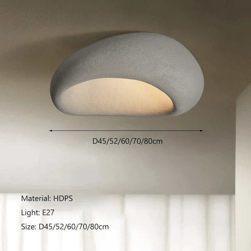 Wabi Sabi LED Ceiling Light White Gray Chandelier for Living Dining Bedroom