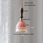 White Glass LED Pendant Lights, Adjustable Hanging Light for Aisle, Restaurant, Bedroom