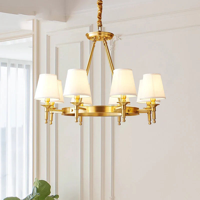 Copper American Chandelier: Luxury Modern Living Room, Dining Room, Bedroom Light