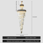 Crystal Chandelier: Elegant Villa Living Room Lighting