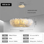 Nordic Feather Pendant Lamps for Bedroom and Home Decor Lighting
