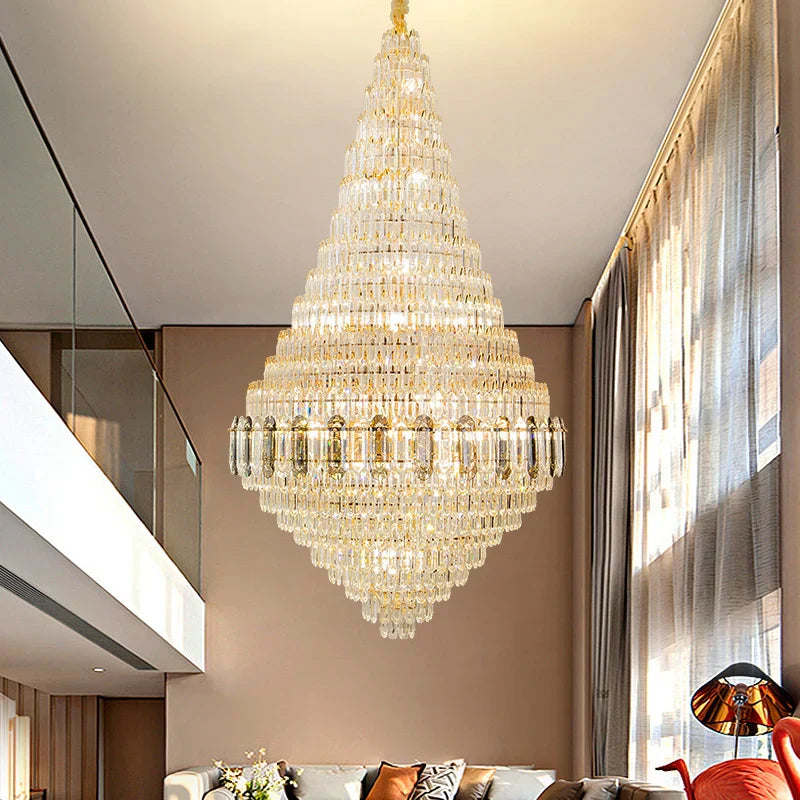 Hollow Chandelier: Luxury Spiral Staircase & Living Room Light for Hotel Lobby
