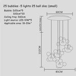 Glass Bubble Chandelier Customized Pendant Light for Living Room Atmosphere