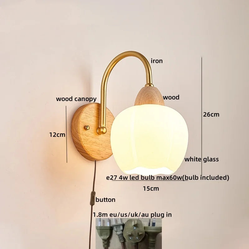 LED Wall Lamps: Nordic Modern Design for Home Decor, Living Room, Bar, Stair - Pull Chain Switch
