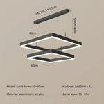 Modern Straight Pendant LED Light - Minimalist Painted Aluminium Chandelier