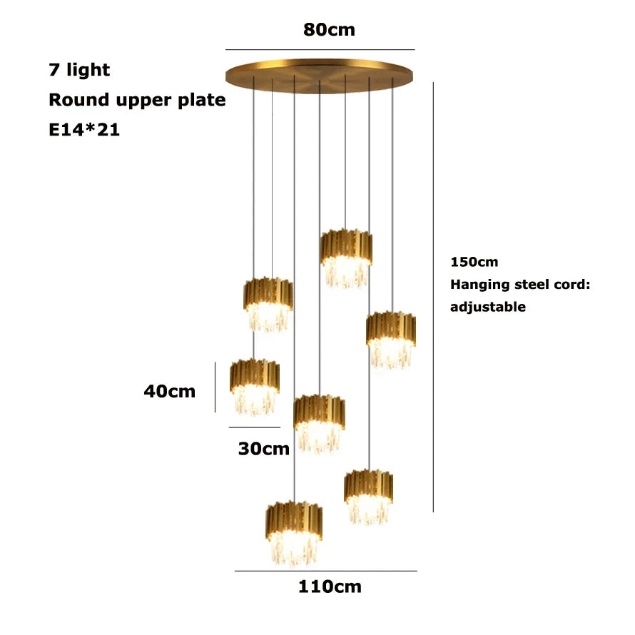LED Crystal Chandelier Lighting for Foyer décor