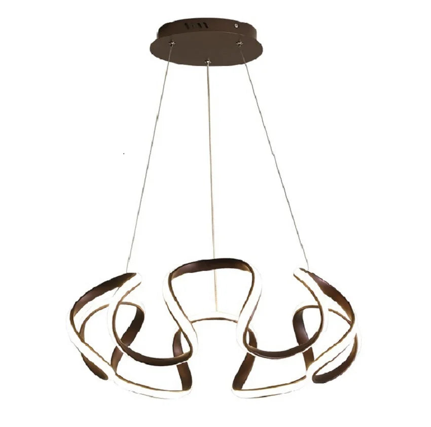Nordic Twisted LED Chandelier Ceiling Lamp Modern Pendant Light