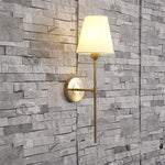 Flared White Wall Sconce Lamp for Bedroom, Bathroom & Mirror Lighting