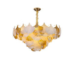 Ginkgo Gold LED Chandelier Fixture for Living Room