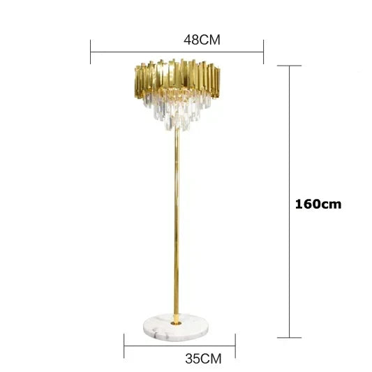 Gold Black Crystal Chandeliers LED Ceiling Light for Luxe Living & Hospitality