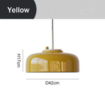 Seated Podgy Pendant Lamps: Nordic Yellow Minimalist Unique Lighting for Dining Room