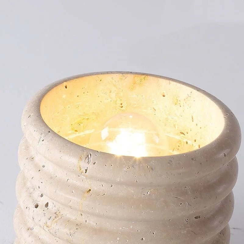 Yellow Travertine LED Ceiling Lamp for Modern Decor