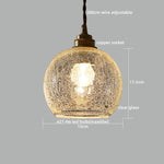 Copper Glass LED Pendant Lamp for Dining Living Room Bedroom Bar Nordic Style Hnaging Light