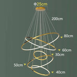 Stylish Staircase Chandeliers LED Pendant Light Lamps for Modern Living Room Lighting