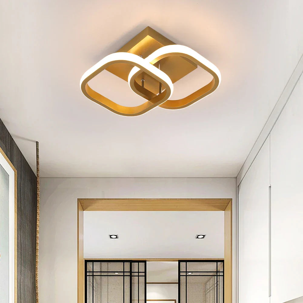 Nordic Twisted LED Chandelier Ceiling Lamp Modern Pendant Light