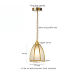 Afralia™ Glass LED Hanging Lamp | Minimalist Copper Pendant Light