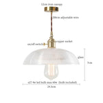 Clear Glass LED Copper Pendant Lighting for Minimalist Decor