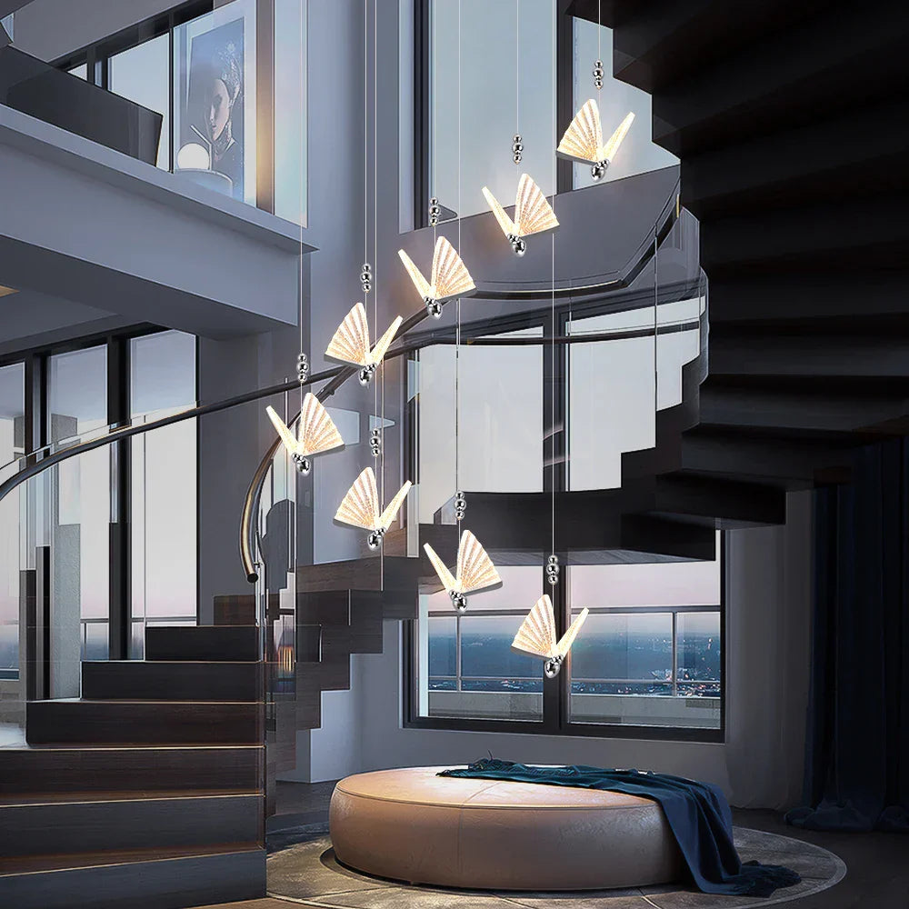 Butterfly LED Pendant Chandelier for Living Room Kitchen Island Decor