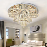 Dimmable LED Crystal Chandelier Chrome Ceiling Light Fixture